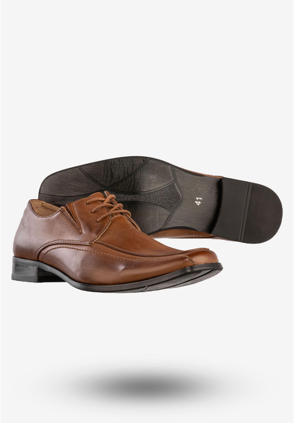 Półbuty Wizytowe Męskie Eleganckie Buty K.Wójcik Brązowe KM2207