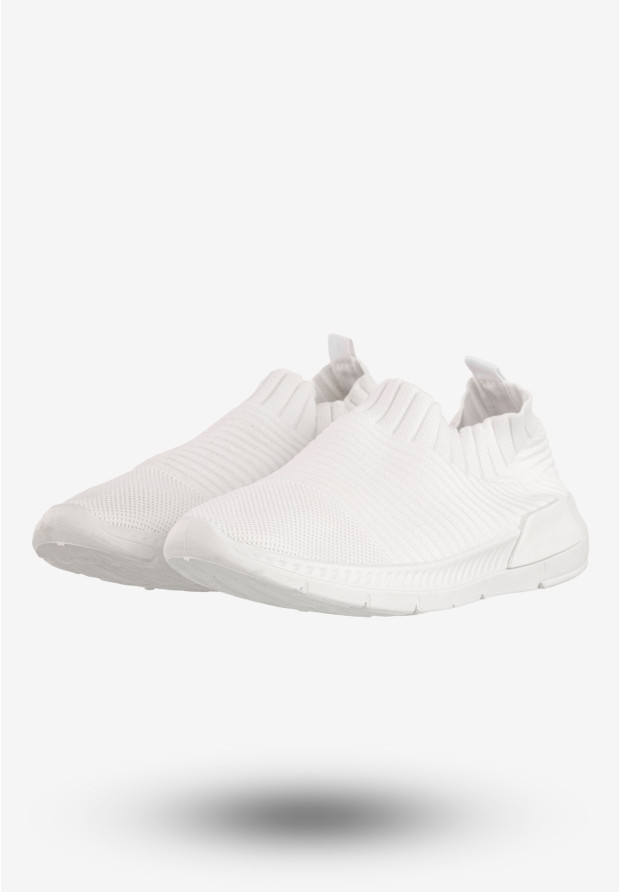 Sneakersy Damskie Wsuwane Buty Sportowe DK Białe SM-BM1809 Candy