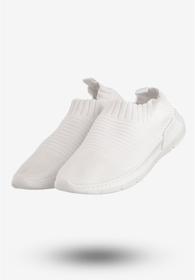 Sneakersy Damskie Wsuwane Buty Sportowe DK Białe SM-BM1809 Candy