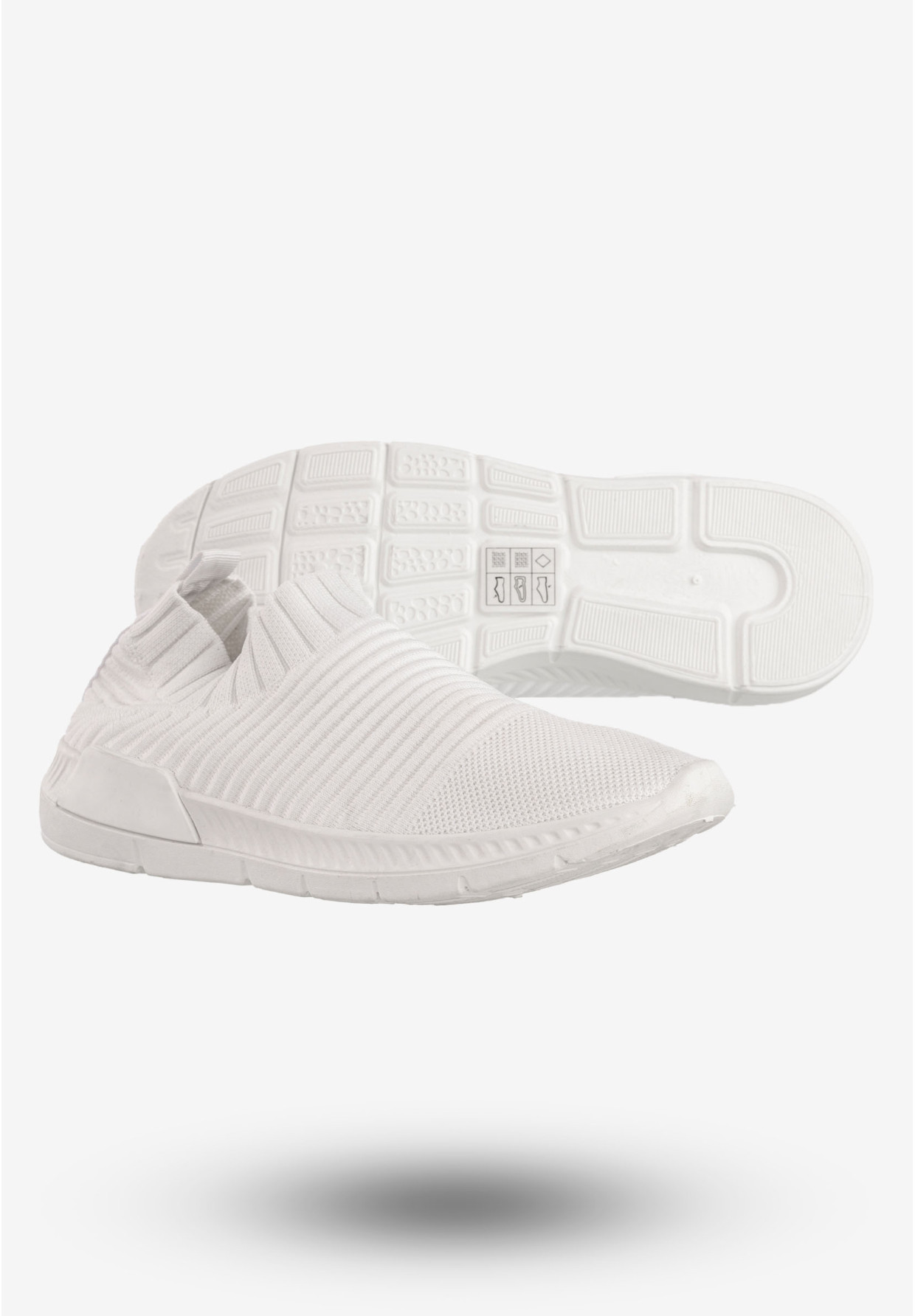 Sneakersy Damskie Wsuwane Buty Sportowe DK Białe SM-BM1809 Candy