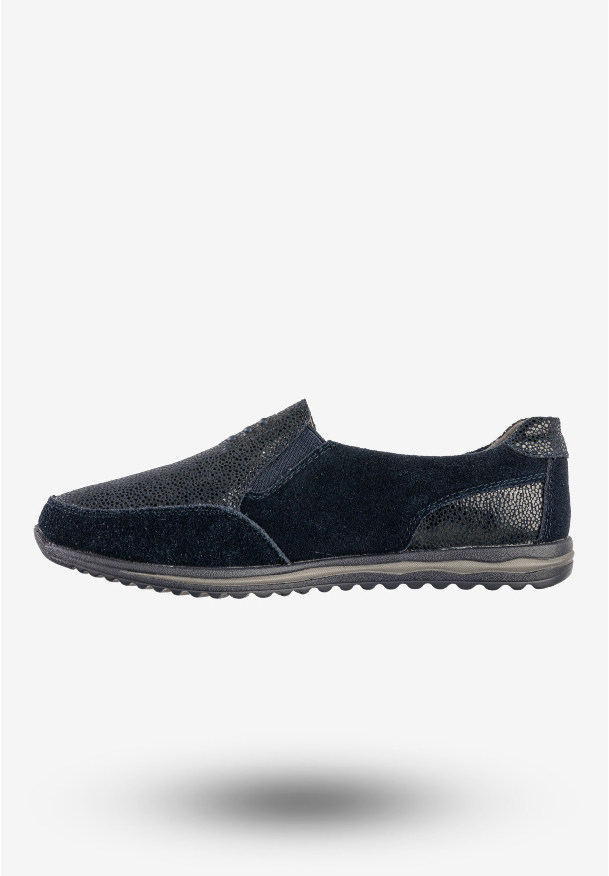 Półbuty Damskie Buty Skórzane Sneakersy Granatowe DK FJL160083