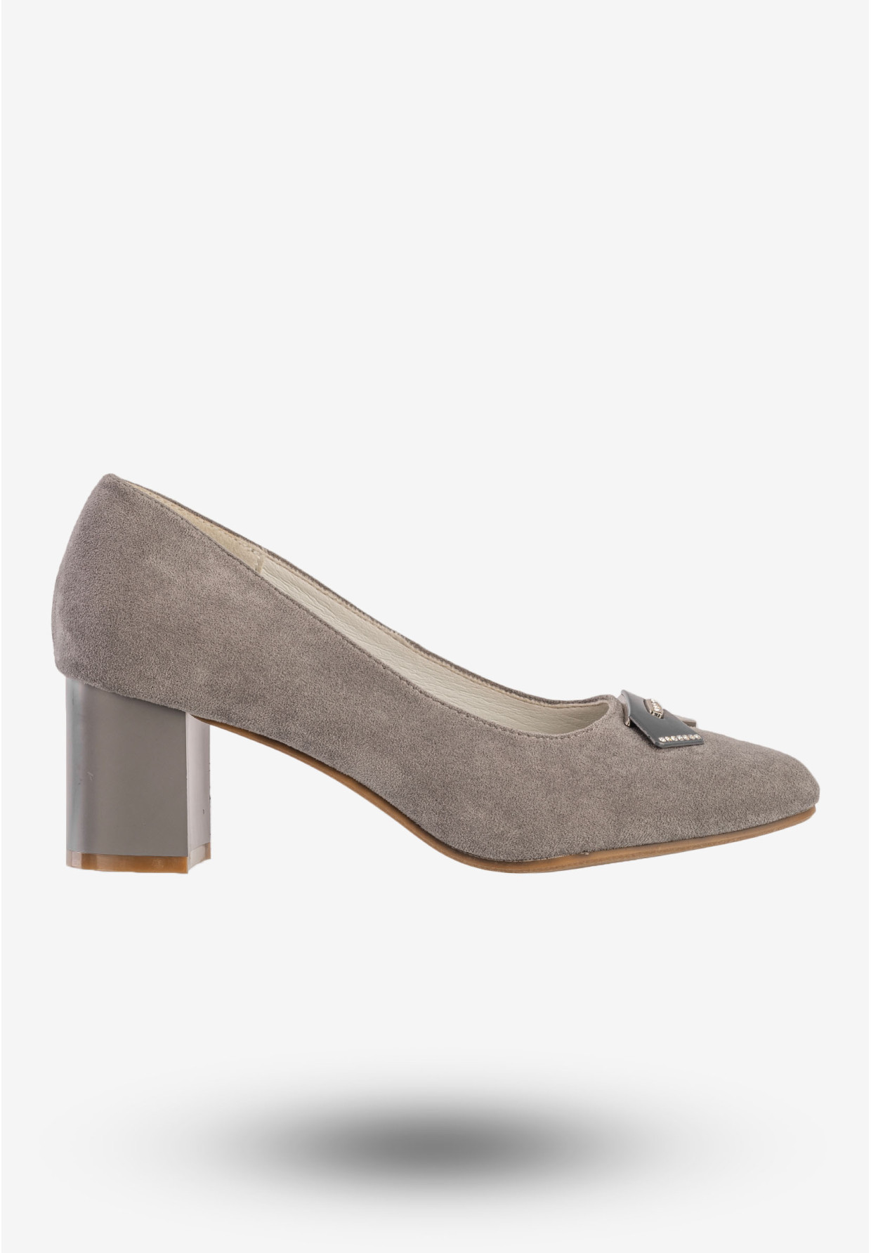 Czółenka Damskie Buty Na Obcasie Eleganckie Szare Jezzi ASA173-2