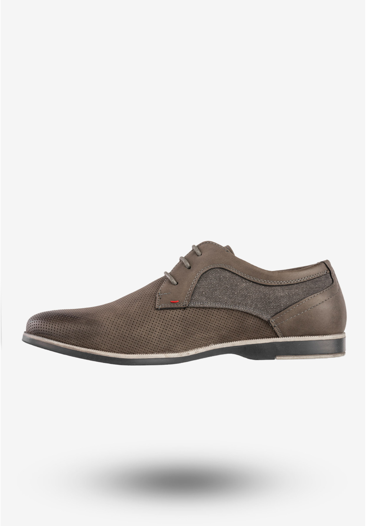 Półbuty Wizytowe Męskie Ekoskóra Buty Eleganckie Szare Goodin GD-LJ26