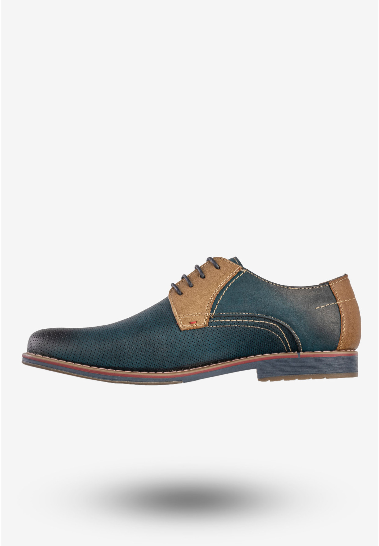 Półbuty Wizytowe Męskie Ekoskóra Buty Eleganckie Granatowe Goodin GD-LJ-930