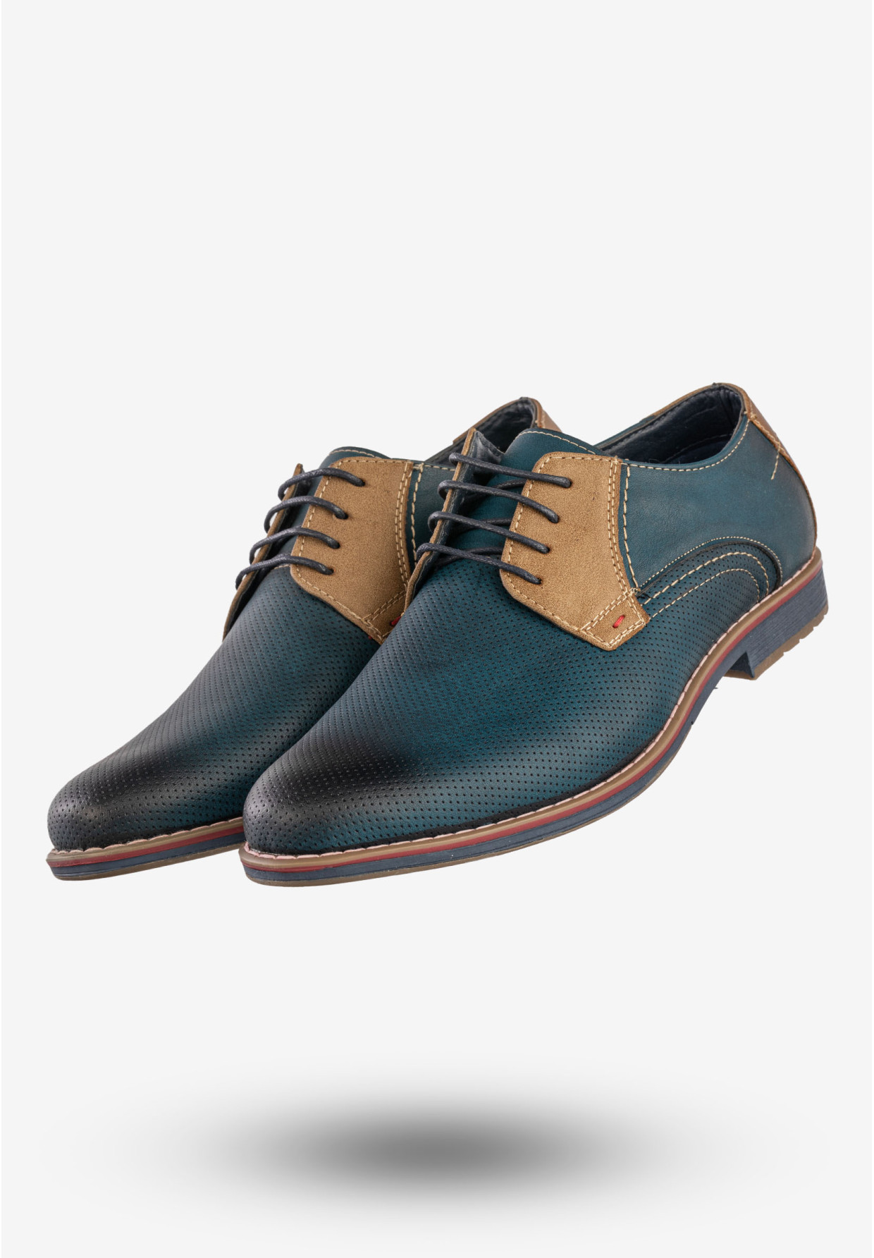 Półbuty Wizytowe Męskie Ekoskóra Buty Eleganckie Granatowe Goodin GD-LJ-930