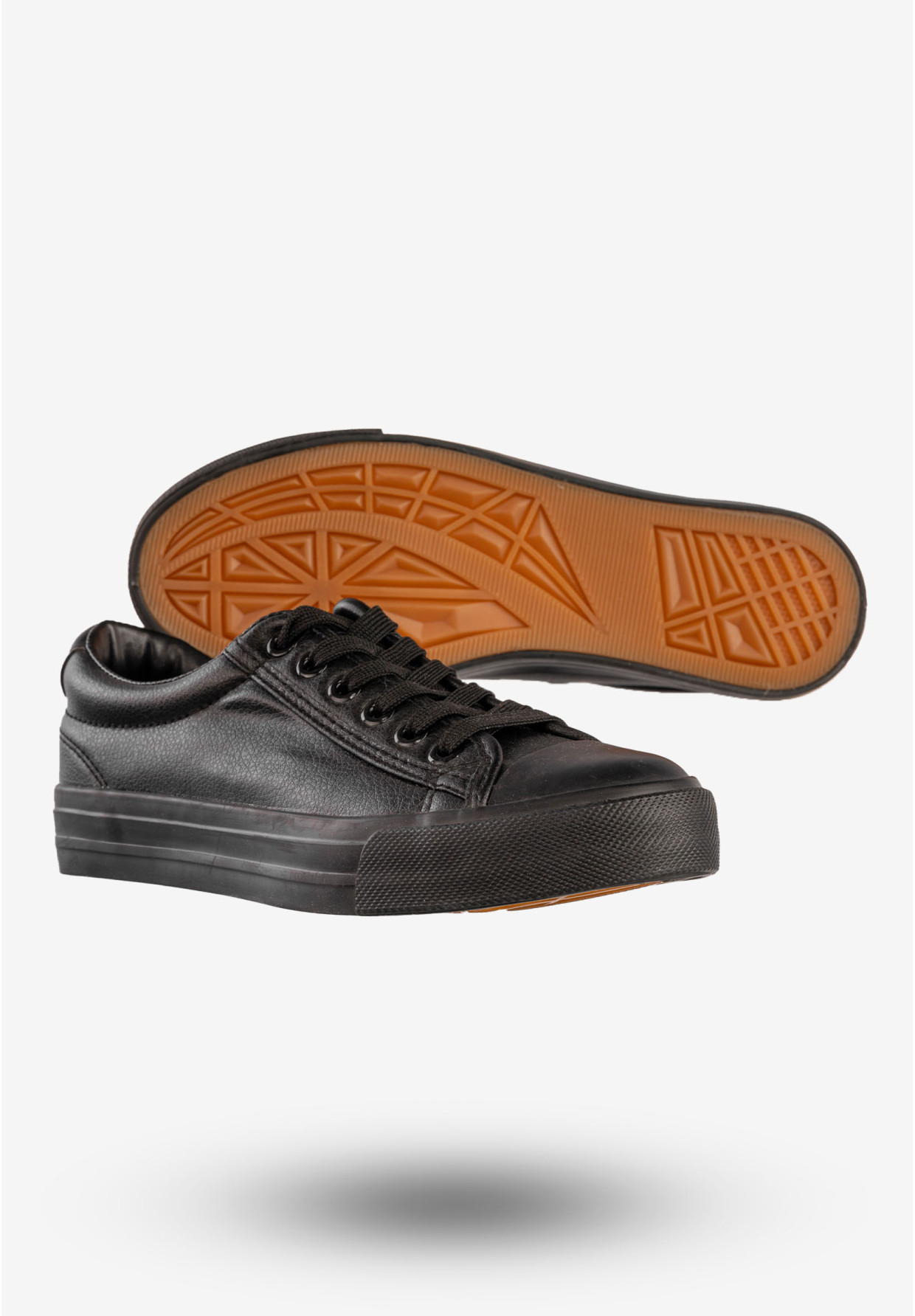 Trampki Damskie Ekoskóra Buty Klasyczne Czarne News 21SP02-1200