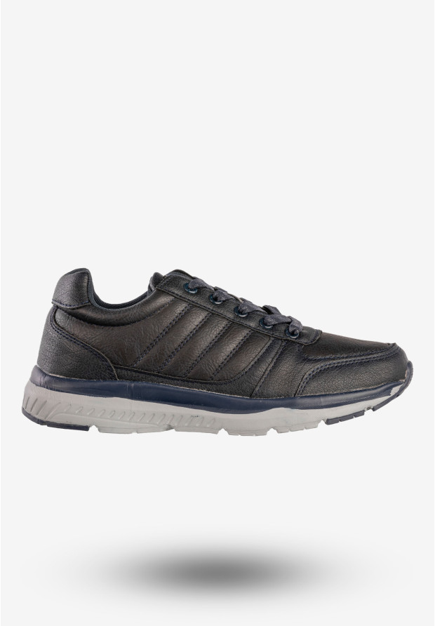 Sneakersy Damskie Ekoskóra Buty Sportowe Granatowe Gelteo T-1973
