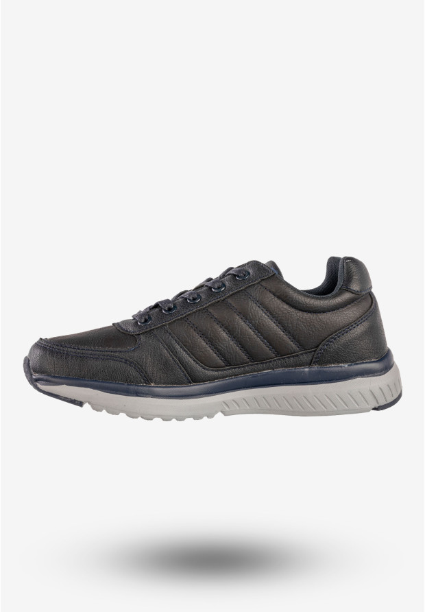 Sneakersy Damskie Ekoskóra Buty Sportowe Granatowe Gelteo T-1973
