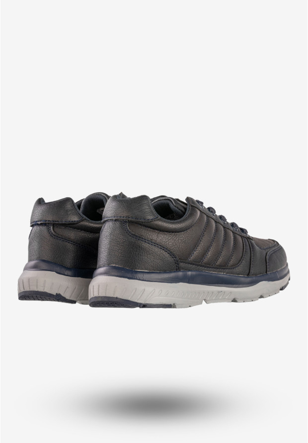 Sneakersy Damskie Ekoskóra Buty Sportowe Granatowe Gelteo T-1973