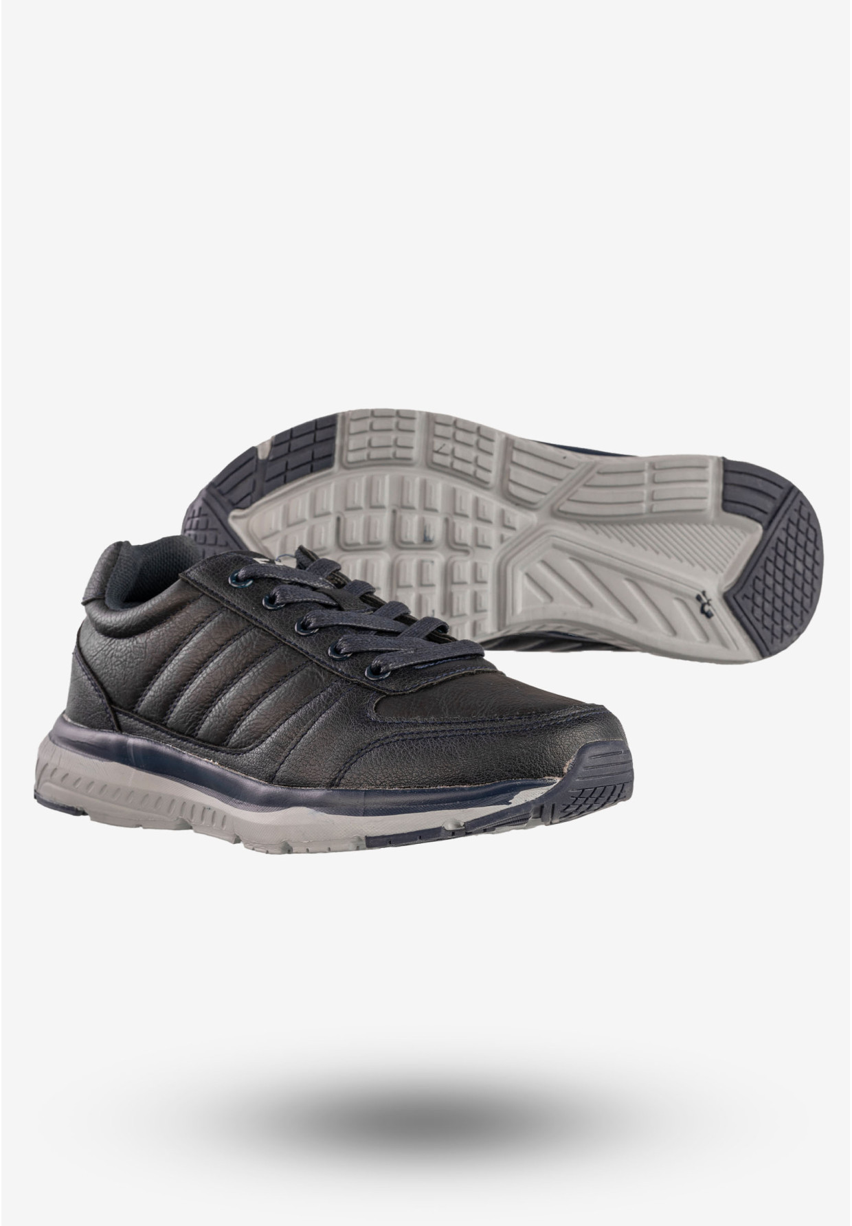 Sneakersy Damskie Ekoskóra Buty Sportowe Granatowe Gelteo T-1973