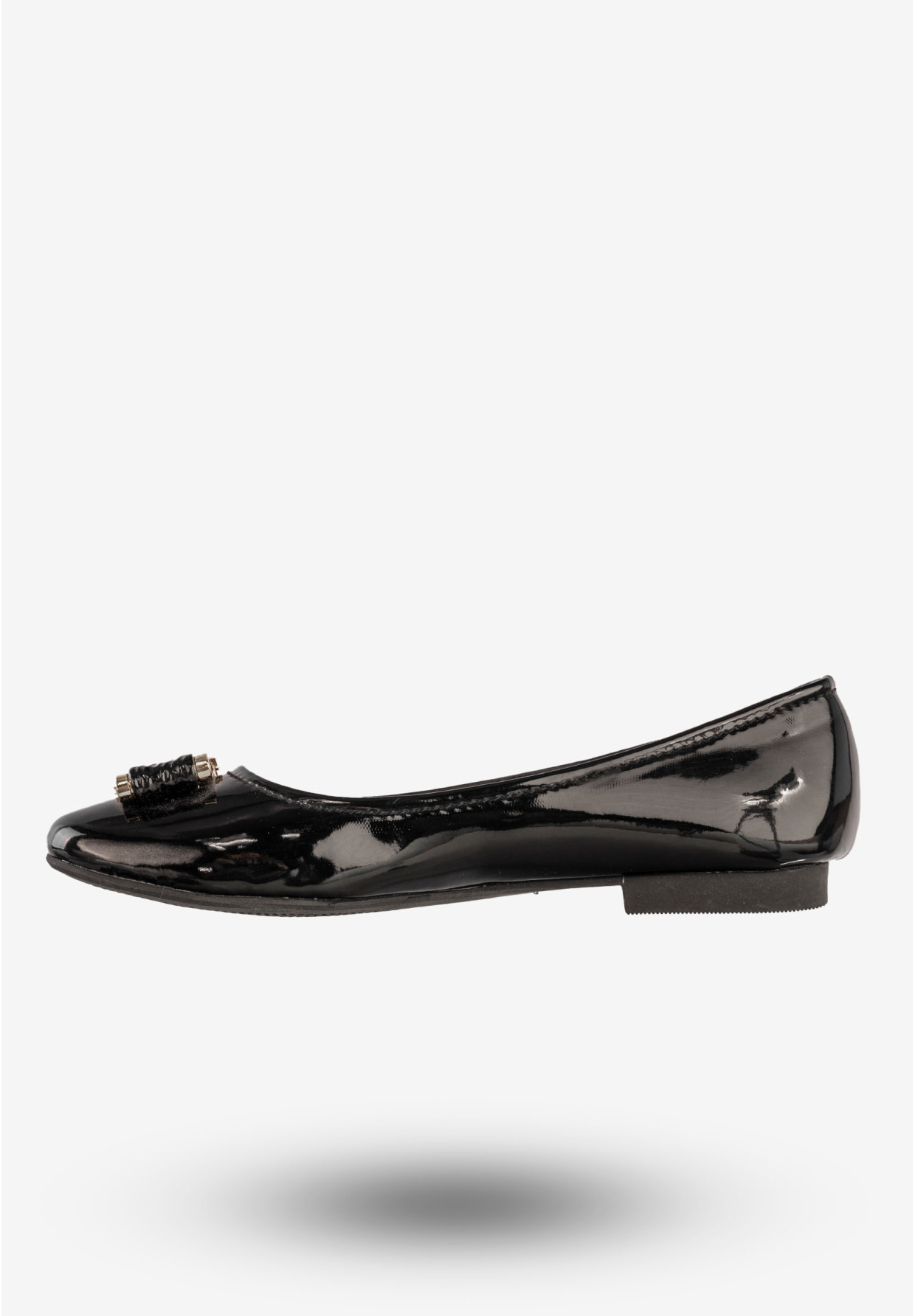 Baleriny Damskie Ekoskóra Buty Eleganckie Czarne M.Daszyński MR1460-5