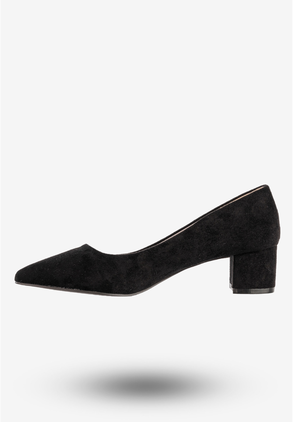 Czółenka Damskie Eleganckie Buty Na Klocku Niskie Czarne Goodin GD-OD-29