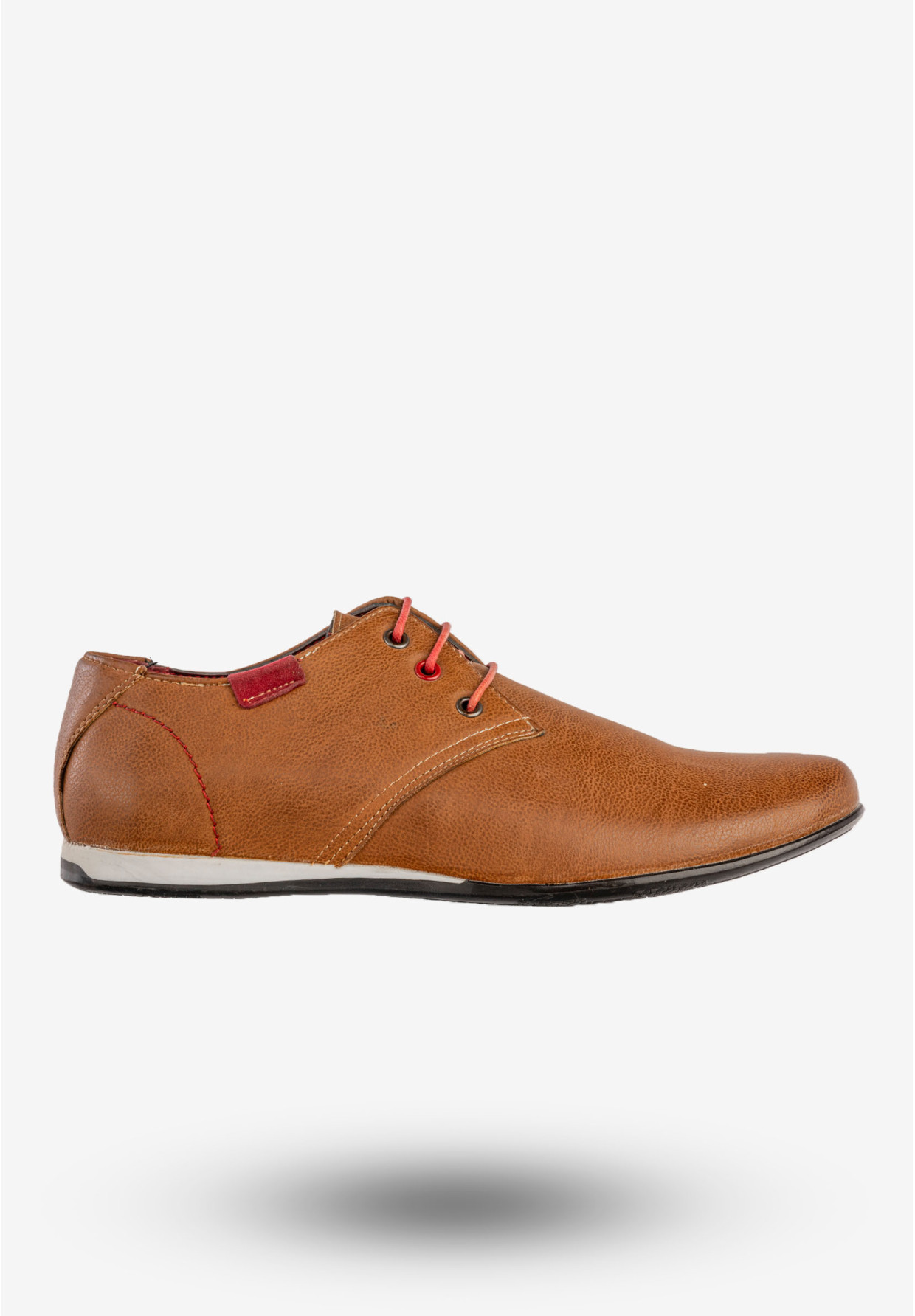 Półbuty Wizytowe Męskie Ekoskóra Buty Eleganckie Brązowe Rolan 987-37