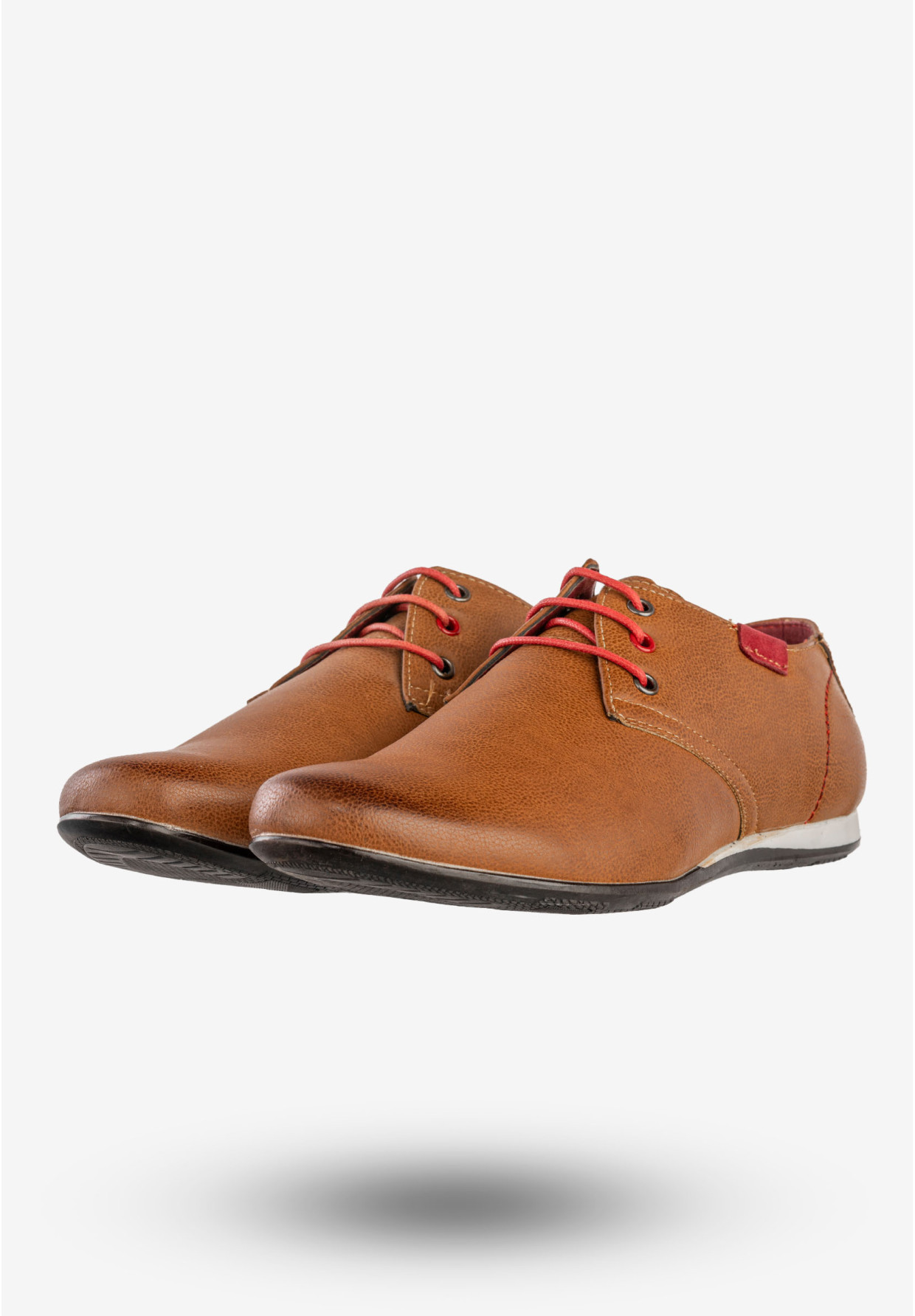 Półbuty Wizytowe Męskie Ekoskóra Buty Eleganckie Brązowe Rolan 987-37