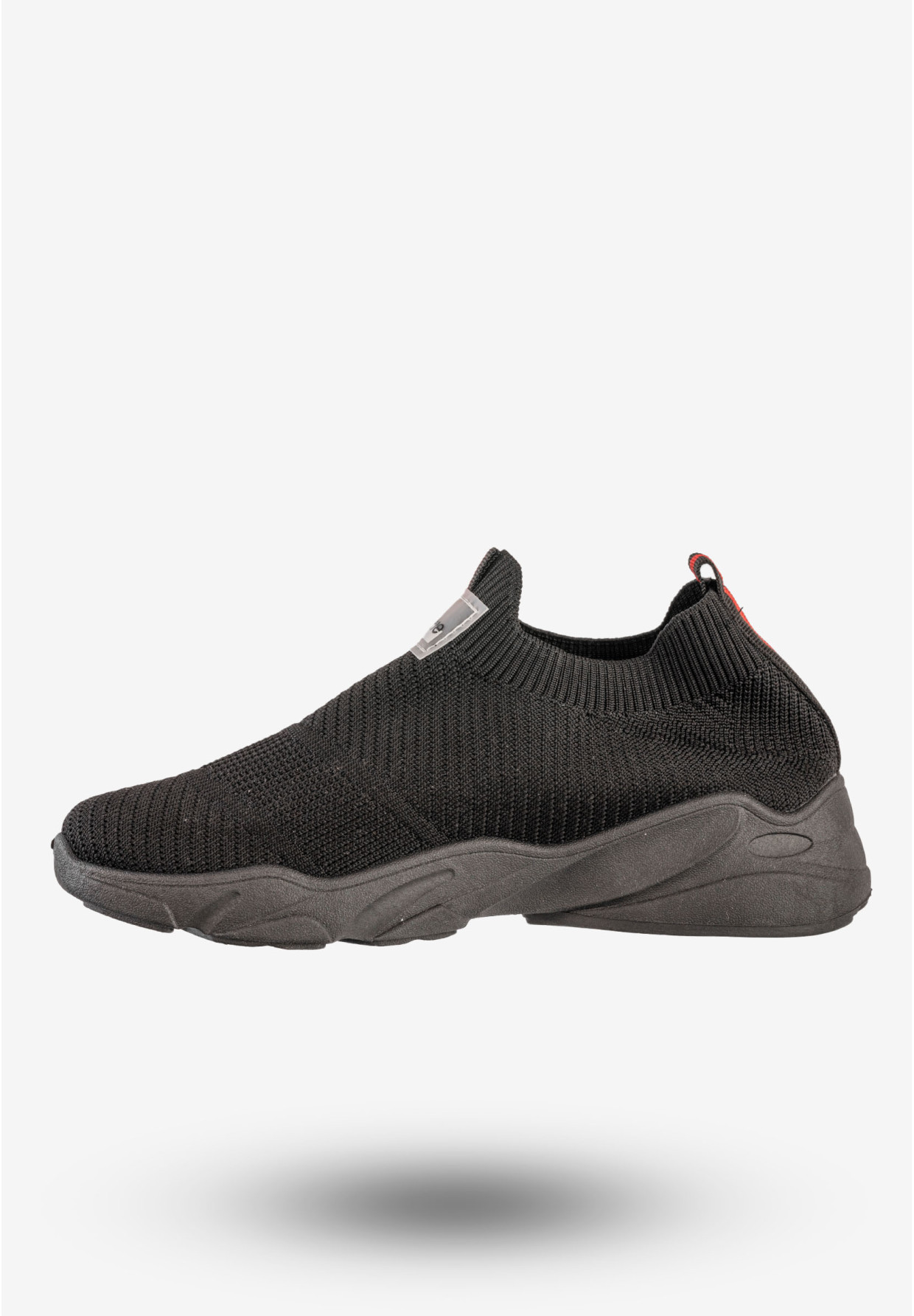 Sneakersy Damskie Wsuwane Buty Sportowe Czarne JR801