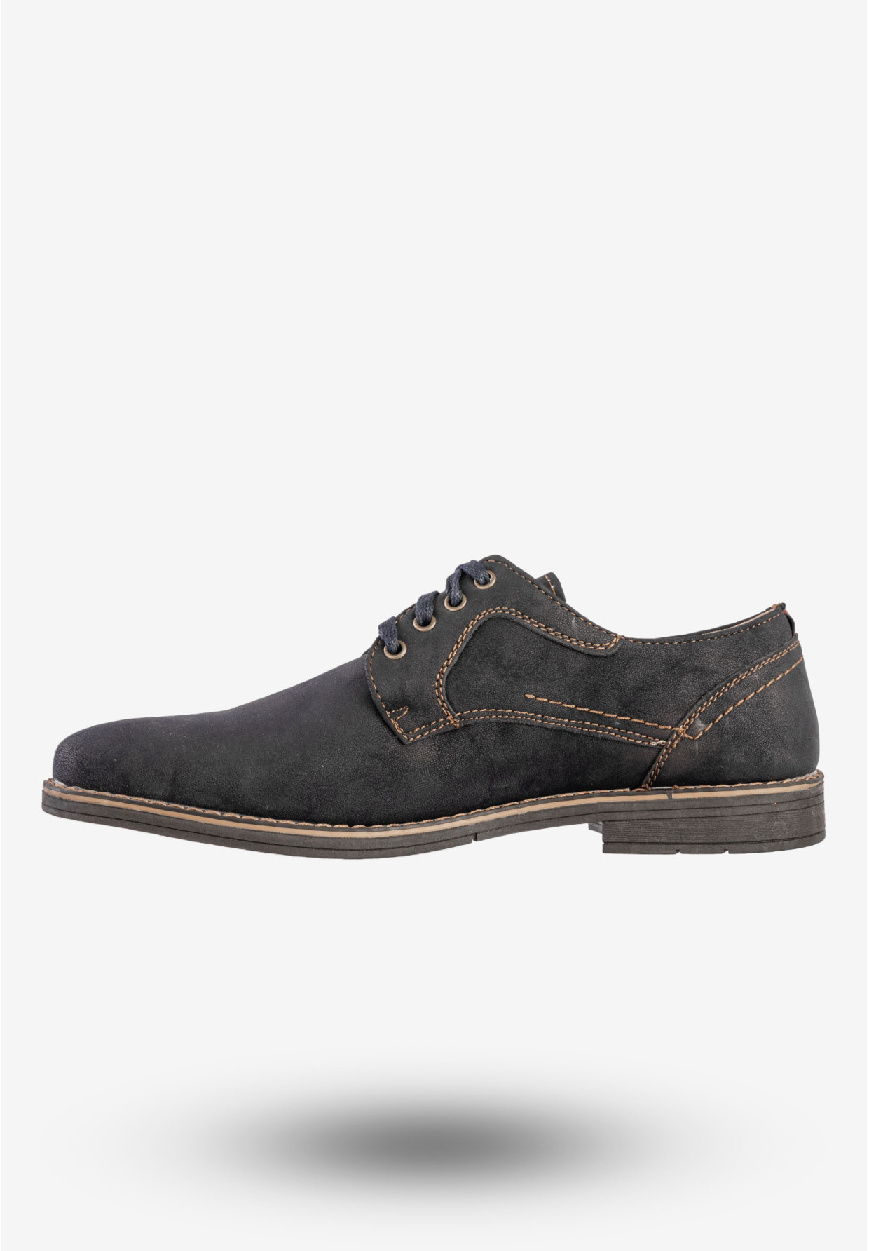 Półbuty Wizytowe Męskie Buty Eleganckie Granatowe Brospa D17017B