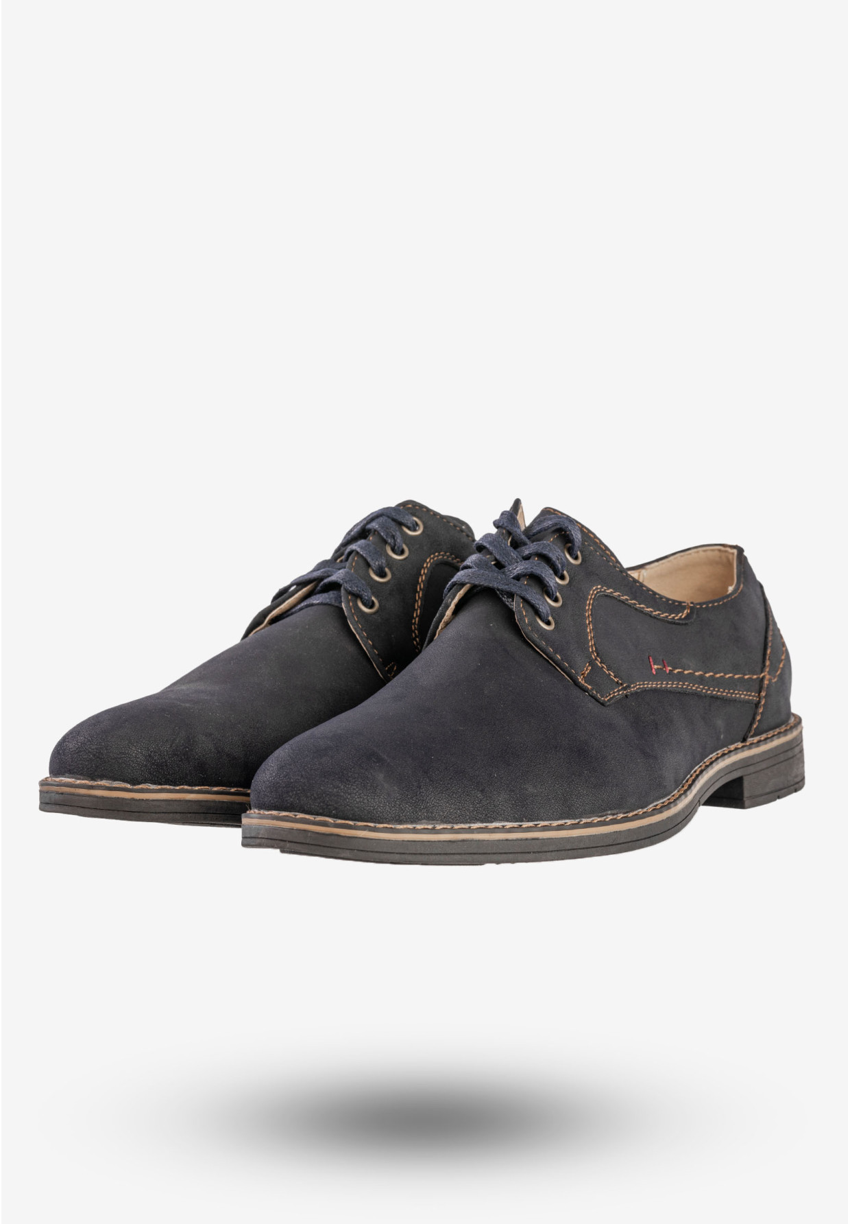 Półbuty Wizytowe Męskie Buty Eleganckie Granatowe Brospa D17017B
