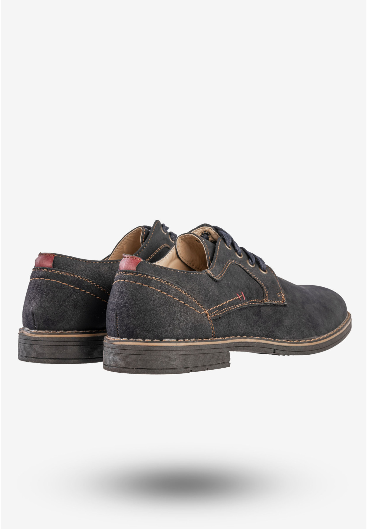 Półbuty Wizytowe Męskie Buty Eleganckie Granatowe Brospa D17017B