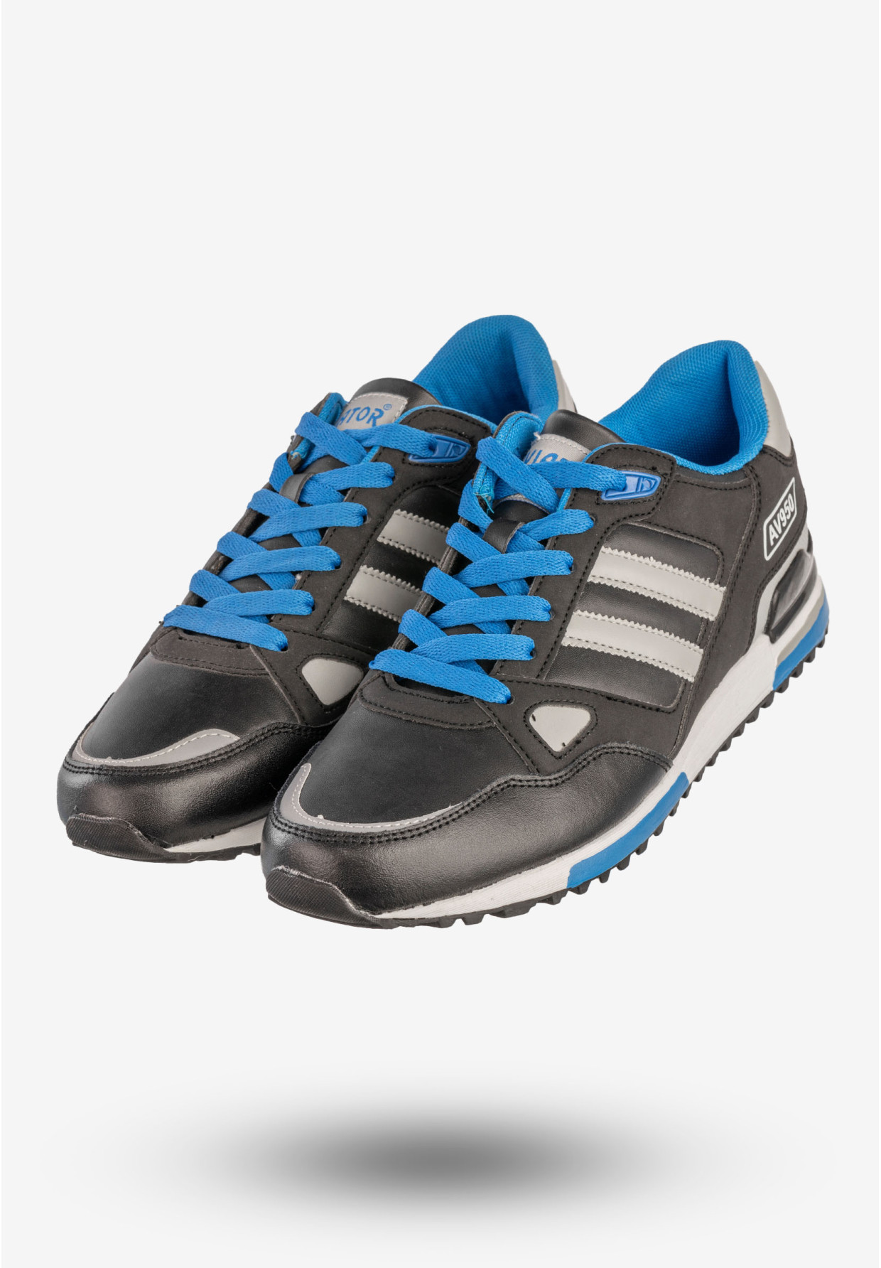Sneakersy Męskie Ekoskóra Buty Sportowe Czarne Aviator 9217C2