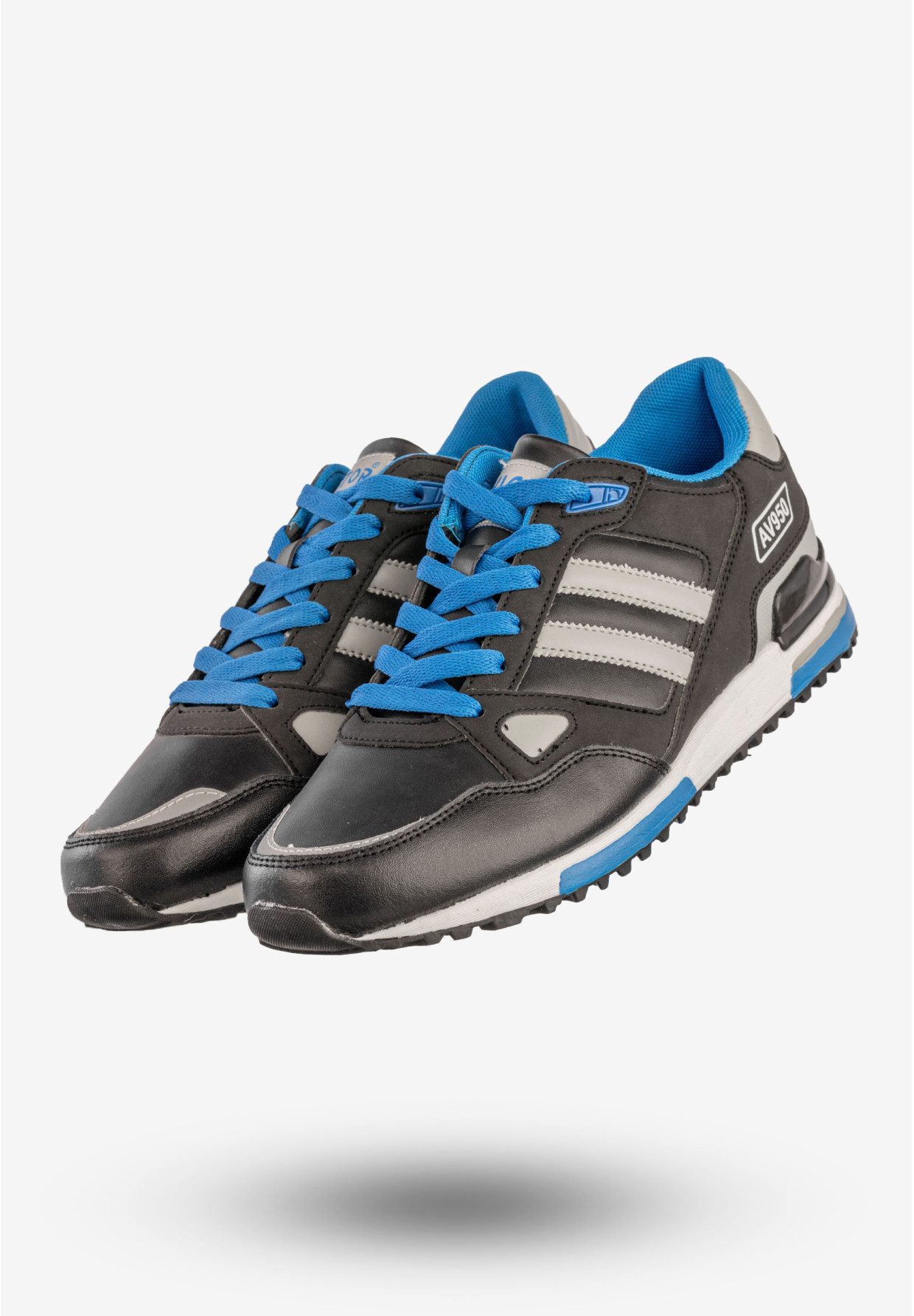 Sneakersy Męskie Ekoskóra Buty Sportowe Czarne Aviator 9217C2
