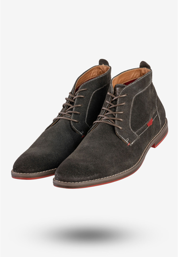 Trzewiki Męskie Skórzane Buty Zimowe Eleganckie Czarne Cross Jeans EE1R4065C