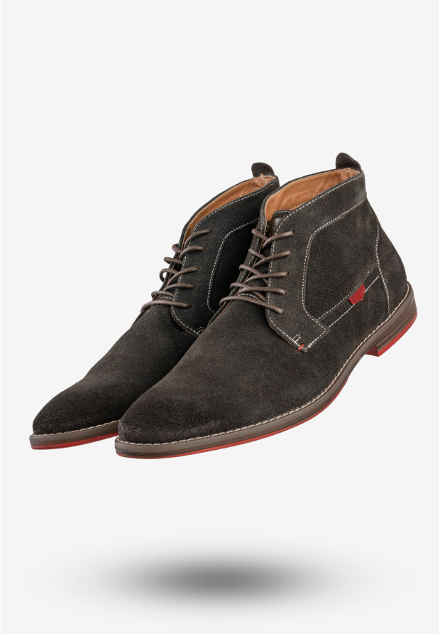 Trzewiki Męskie Skórzane Buty Zimowe Eleganckie Czarne Cross Jeans EE1R4065C