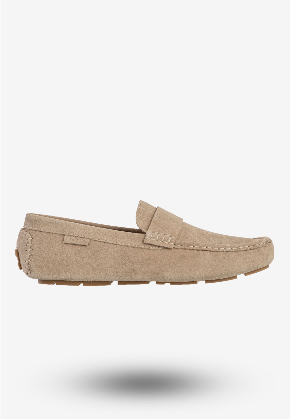 Mokasyny Męskie Skórzane Buty BIG STAR Eleganckie Beżowe RR174050