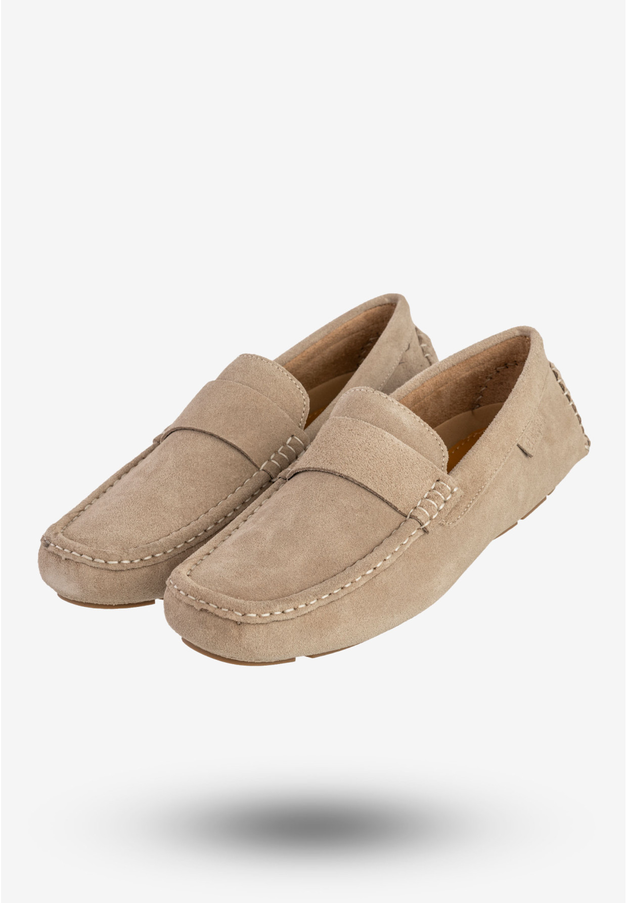 Mokasyny Męskie Skórzane Buty BIG STAR Eleganckie Beżowe RR174050