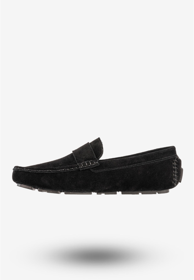 Mokasyny Męskie Skórzane Buty BIG STAR Eleganckie Czarne RR174049