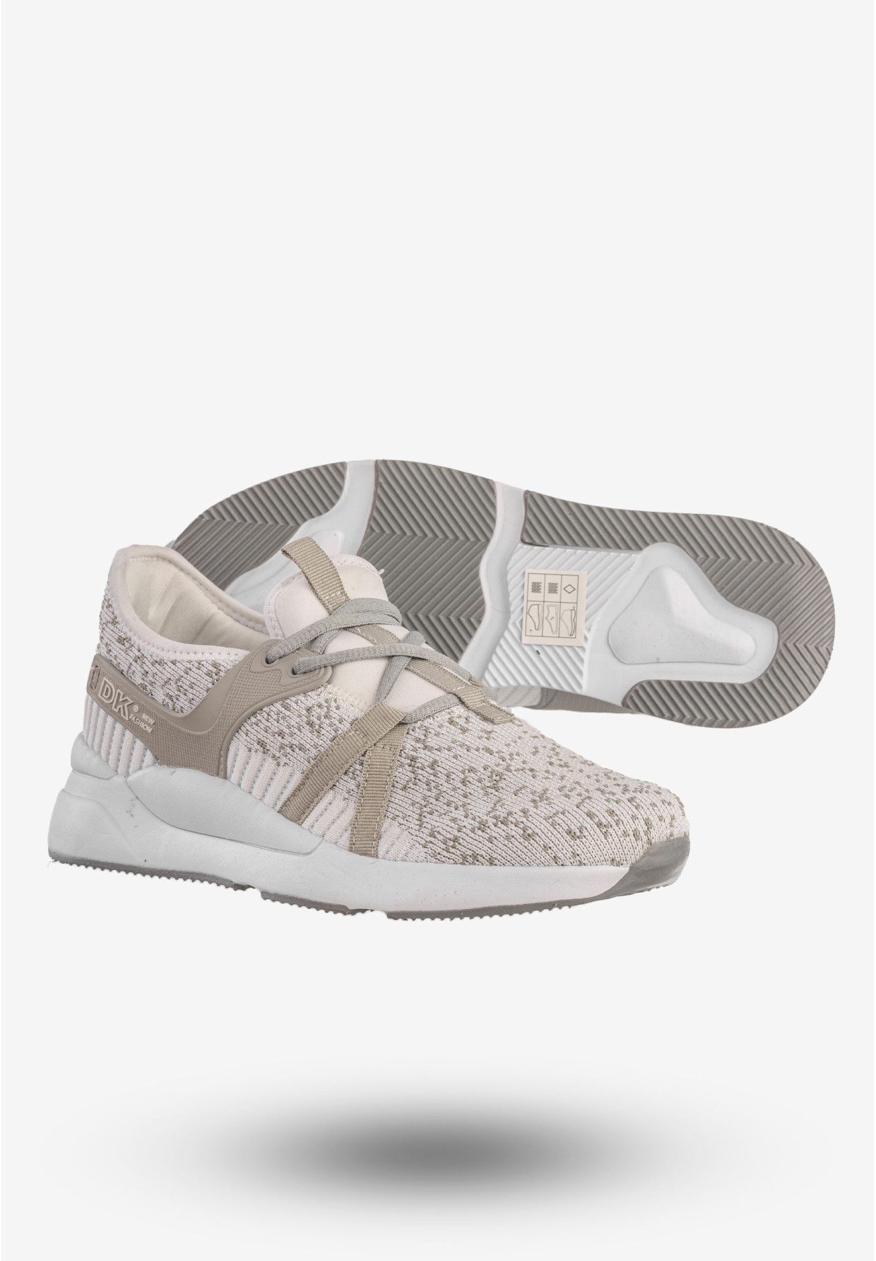 Sneakersy Damskie DK Buty Sportowe Do Biegania Białe SY19009 Famia