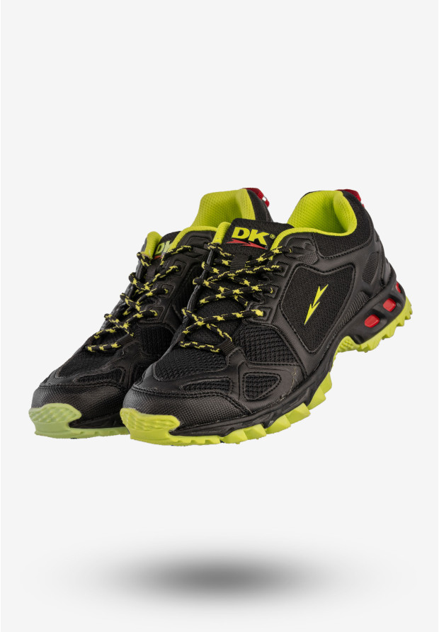Sneakersy Damskie DK Buty Sportowe Trekkingi Niskie Czarne 614601