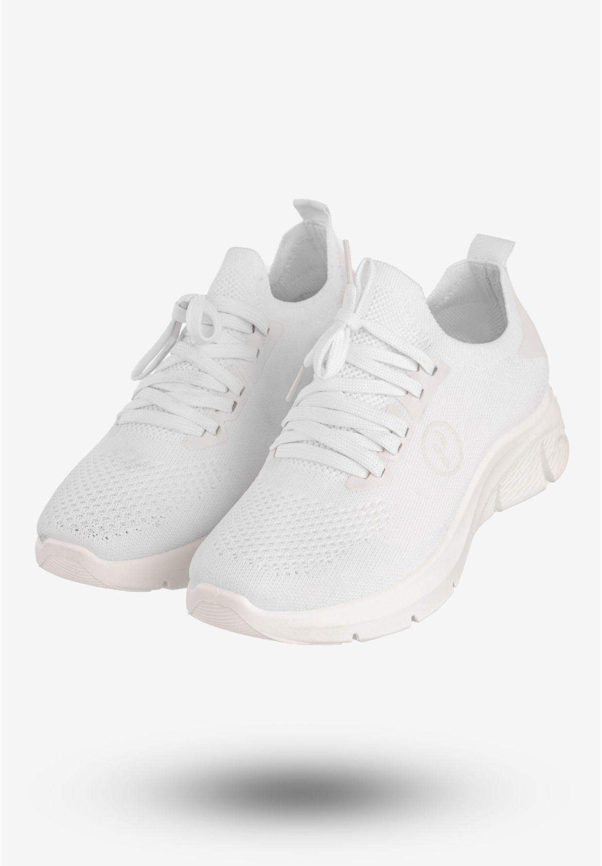 Sneakersy Damskie Wsuwane Potocki Buty Sportowe Białe 24-01303WH