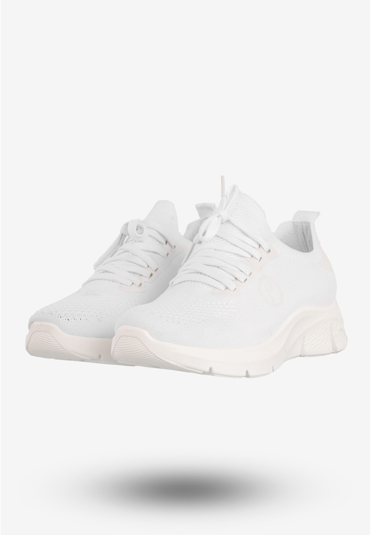 Sneakersy Damskie Wsuwane Potocki Buty Sportowe Białe 24-01303WH