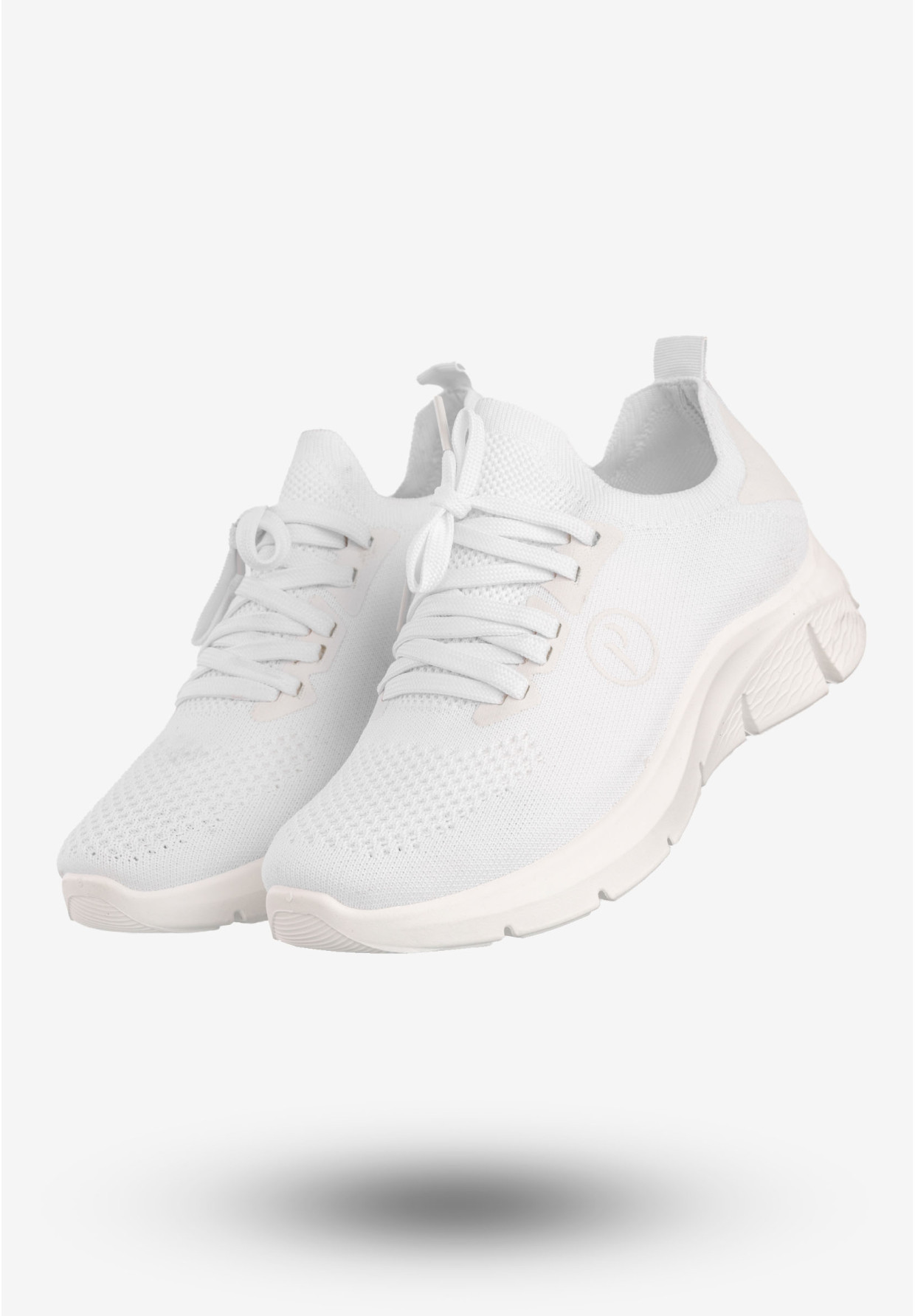 Sneakersy Damskie Wsuwane Potocki Buty Sportowe Białe 24-01303WH