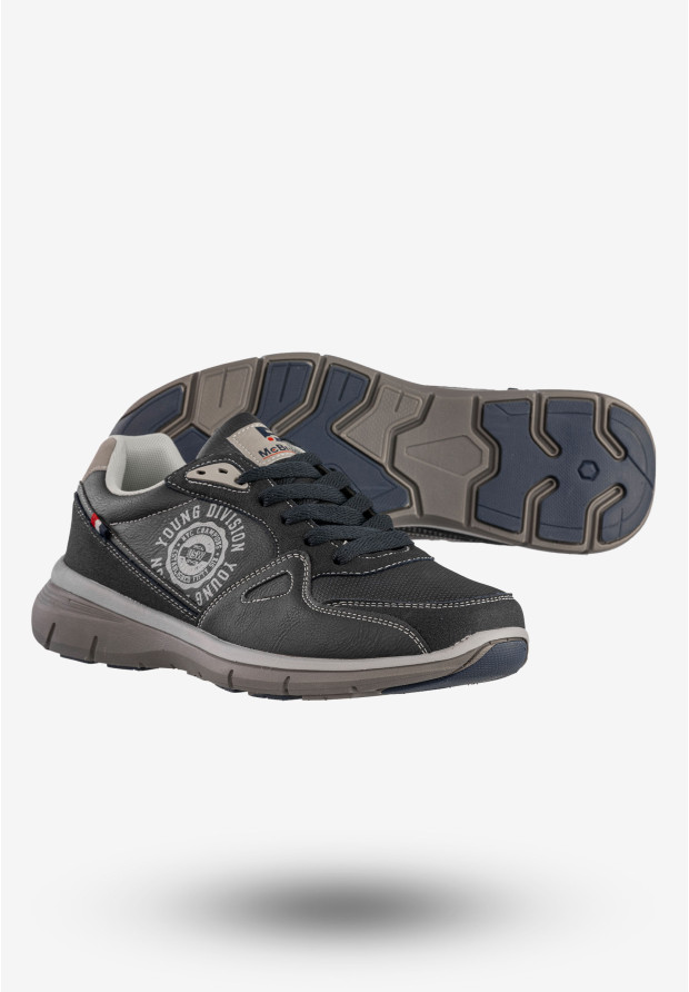 Sneakersy Męskie McBraun Ekoskóra Buty Sportowe Granatowe 24MN03-6754
