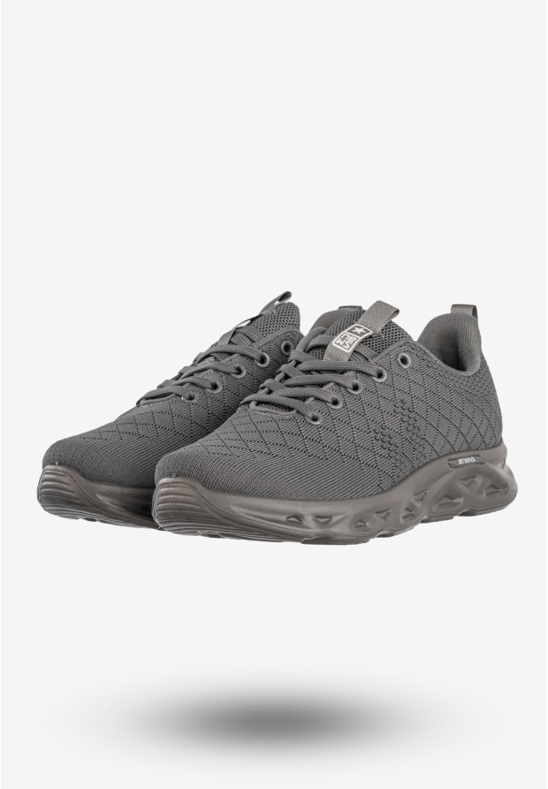 Sneakersy Męskie News Buty Sportowe Do Biegania Szare 24MN46-6830