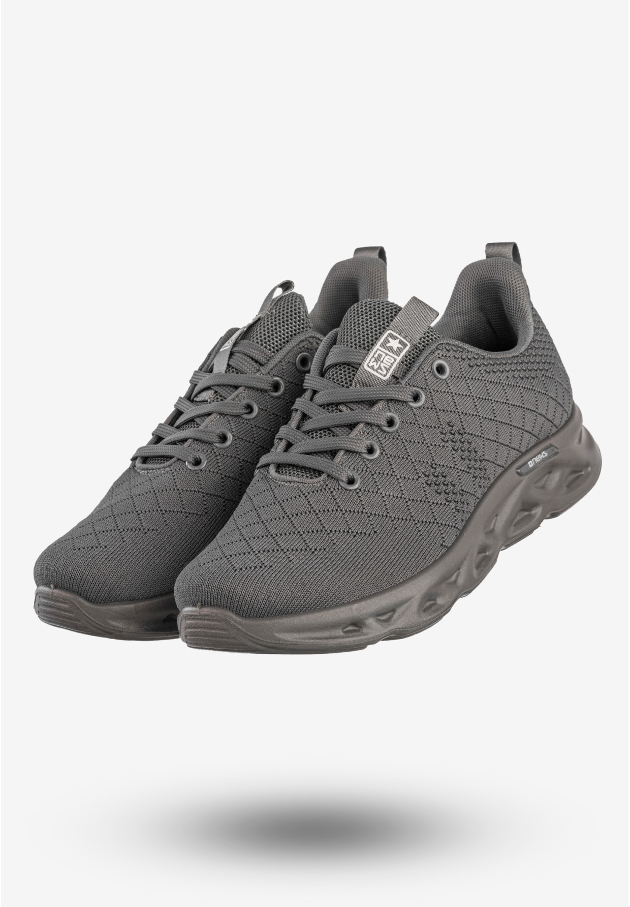 Sneakersy Męskie News Buty Sportowe Do Biegania Szare 24MN46-6830