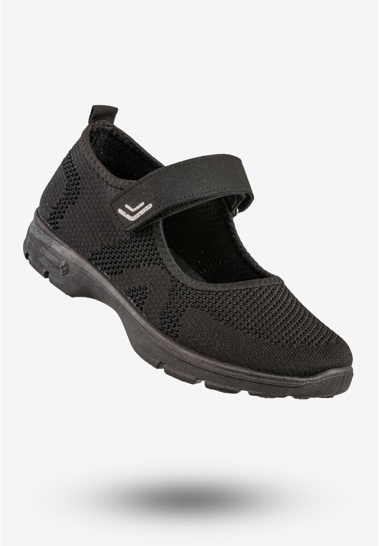 Półbuty Damskie Na Rzep News Buty Sportowe Czarne 21TX02-3682