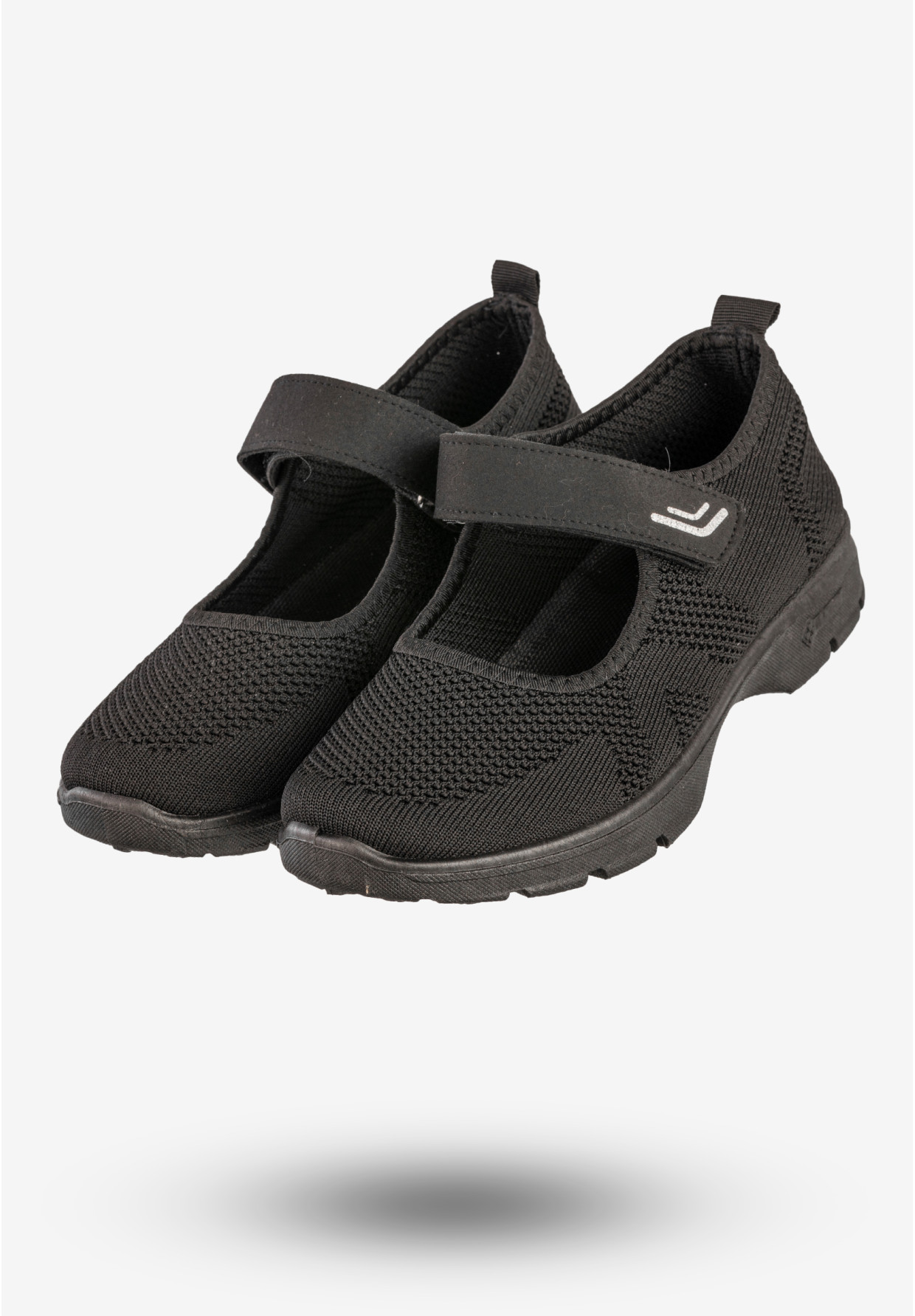 Półbuty Damskie Na Rzep News Buty Sportowe Czarne 21TX02-3682