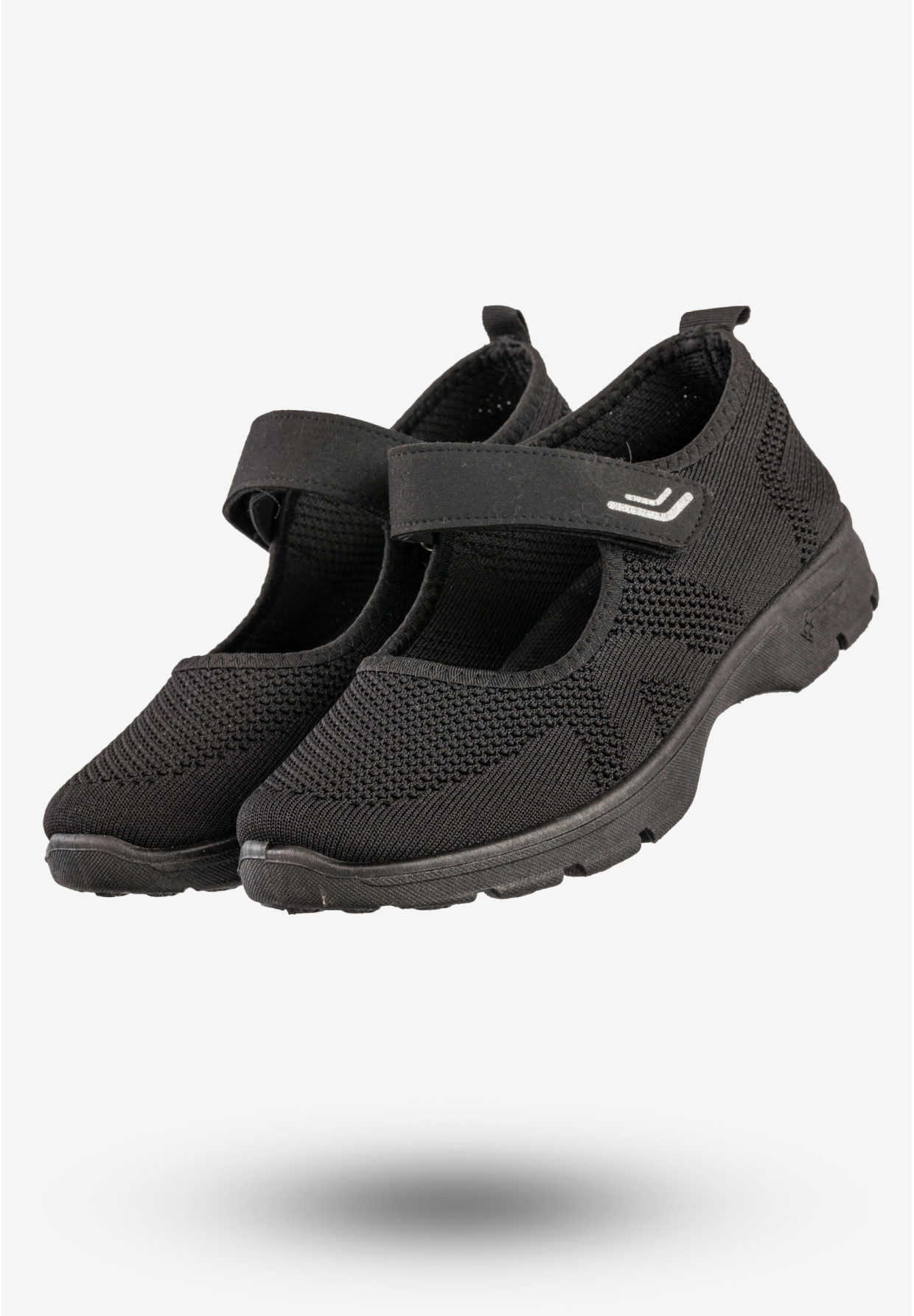 Półbuty Damskie Na Rzep News Buty Sportowe Czarne 21TX02-3682