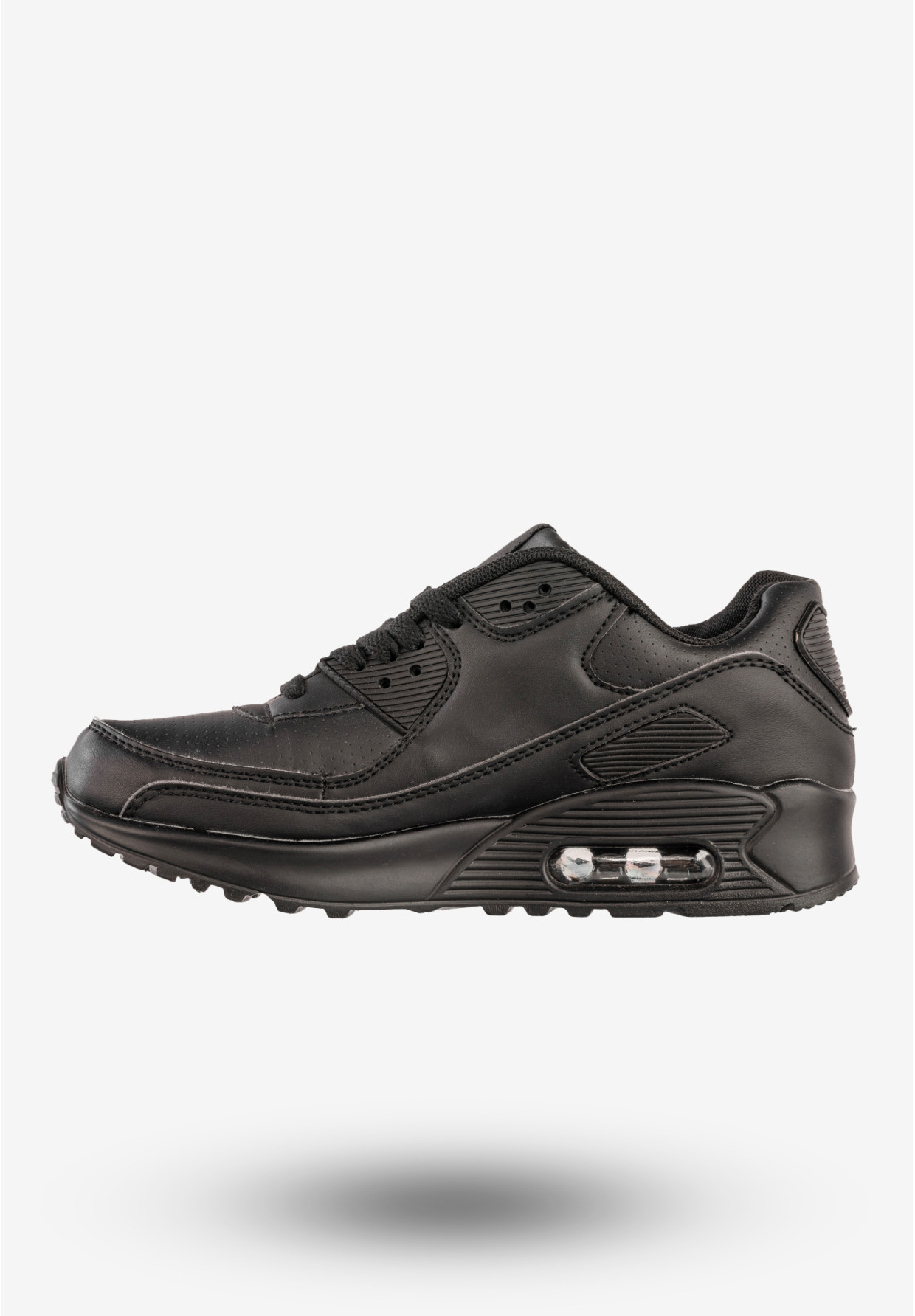 Sneakersy Damskie Ekoskóra Buty Sportowe Air Czarne HKR 7ACH-16103