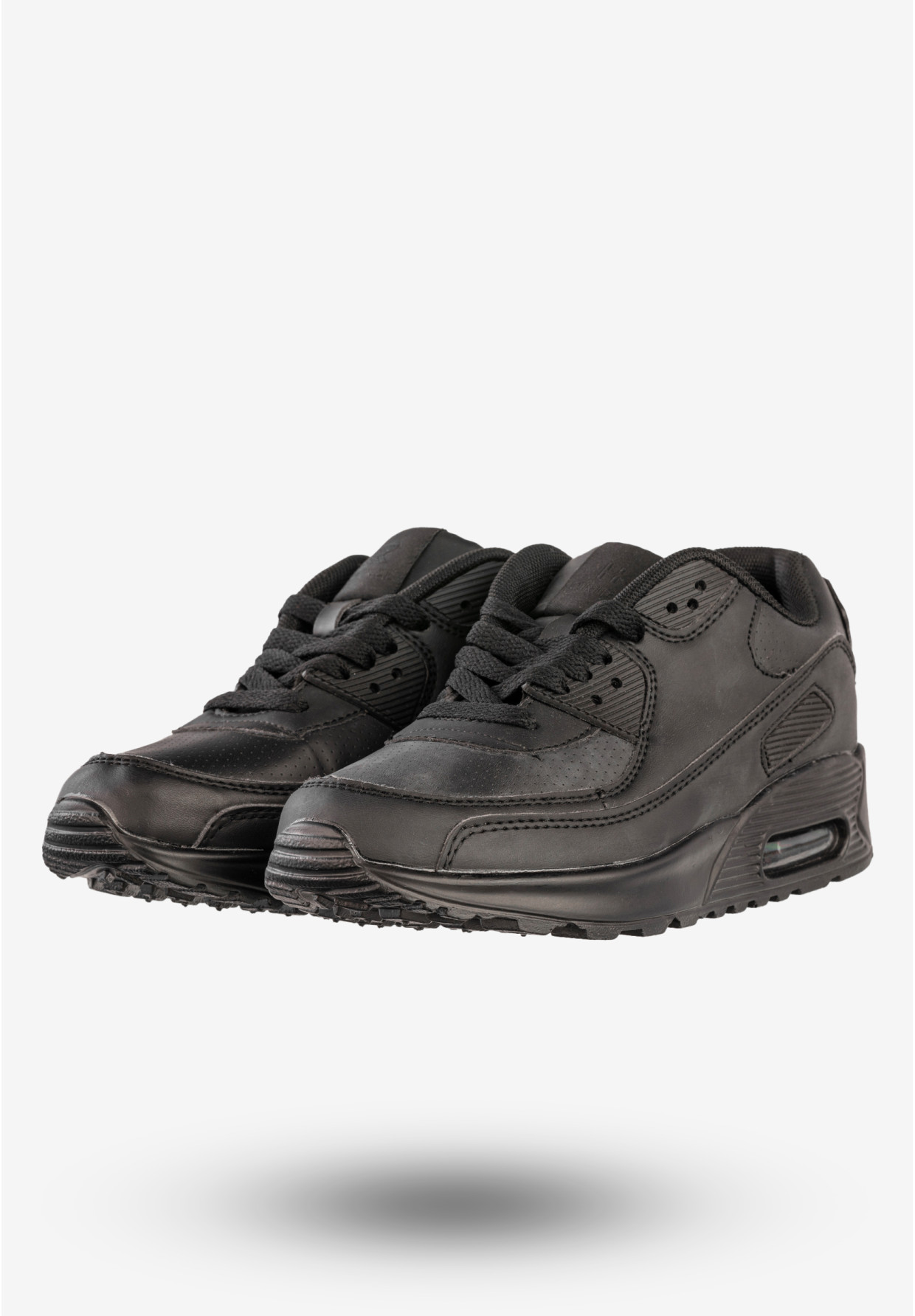 Sneakersy Damskie Ekoskóra Buty Sportowe Air Czarne HKR 7ACH-16103