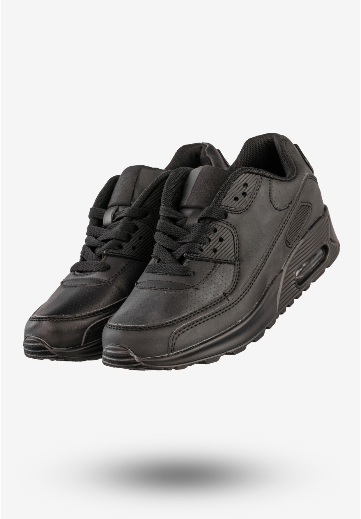 Sneakersy Damskie Ekoskóra Buty Sportowe Air Czarne HKR 7ACH-16103