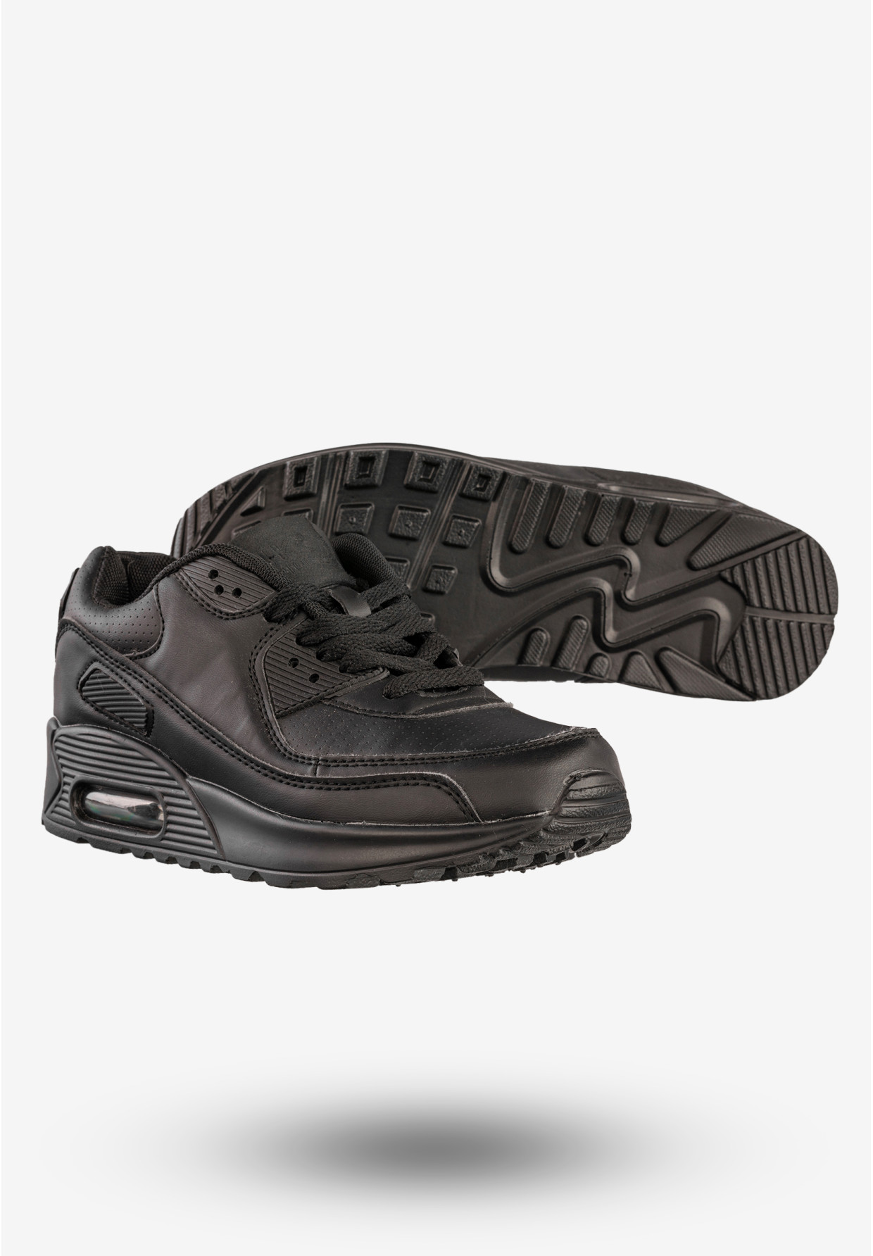 Sneakersy Damskie Ekoskóra Buty Sportowe Air Czarne HKR 7ACH-16103