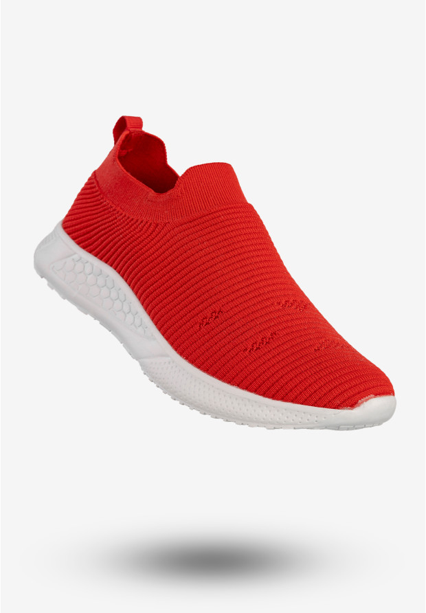 Sneakersy Damskie Wsuwane Buty Sportowe Półbuty Czerwone S20129-1