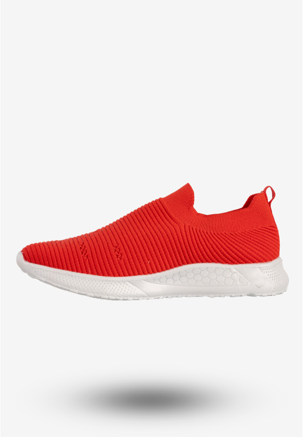 Sneakersy Damskie Wsuwane Buty Sportowe Półbuty Czerwone S20129-1