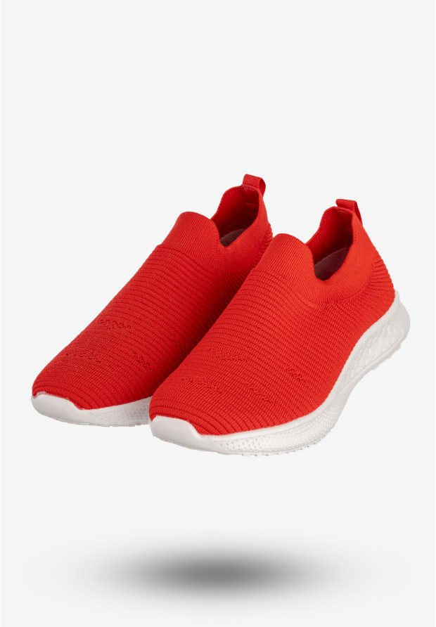Sneakersy Damskie Wsuwane Buty Sportowe Półbuty Czerwone S20129-1
