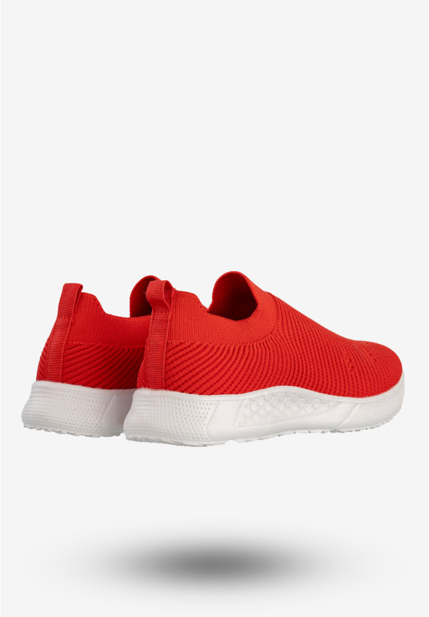 Sneakersy Damskie Wsuwane Buty Sportowe Półbuty Czerwone S20129-1