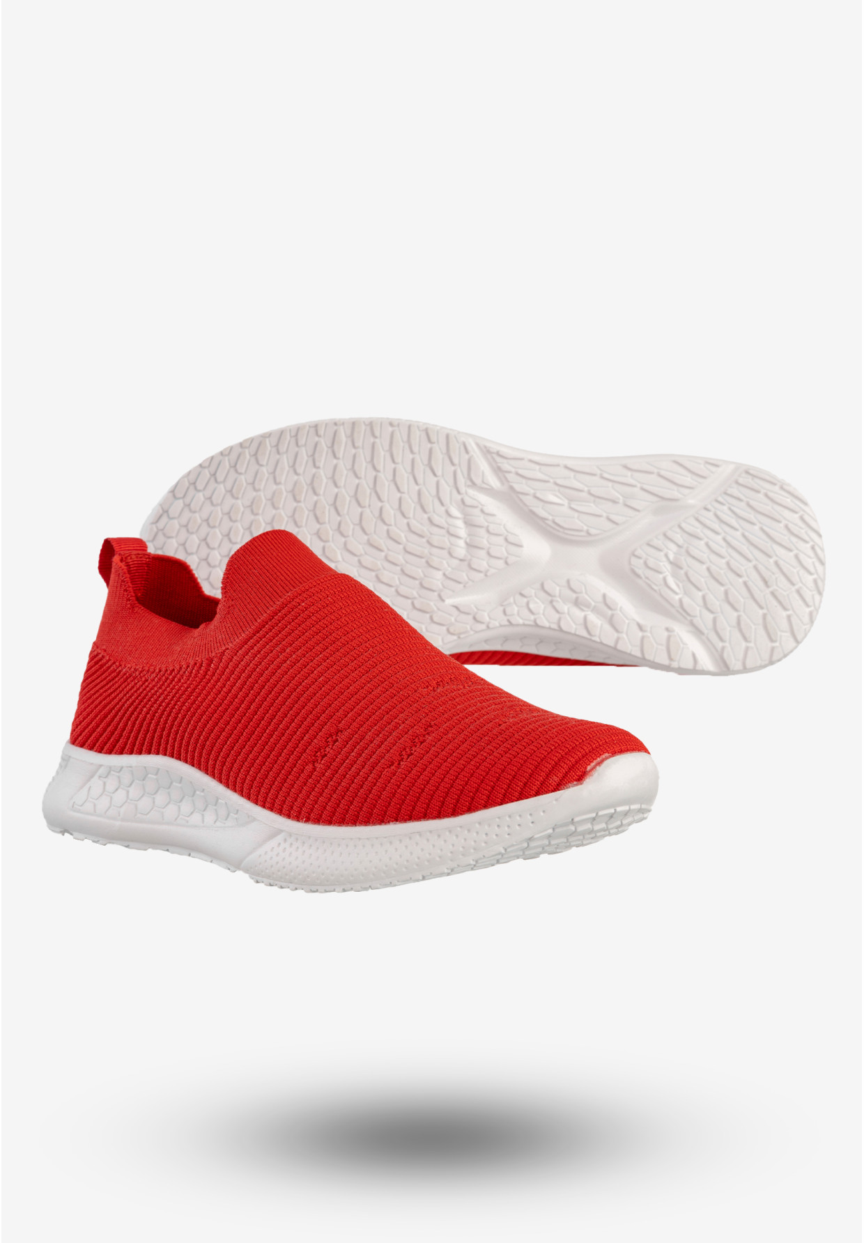 Sneakersy Damskie Wsuwane Buty Sportowe Półbuty Czerwone S20129-1