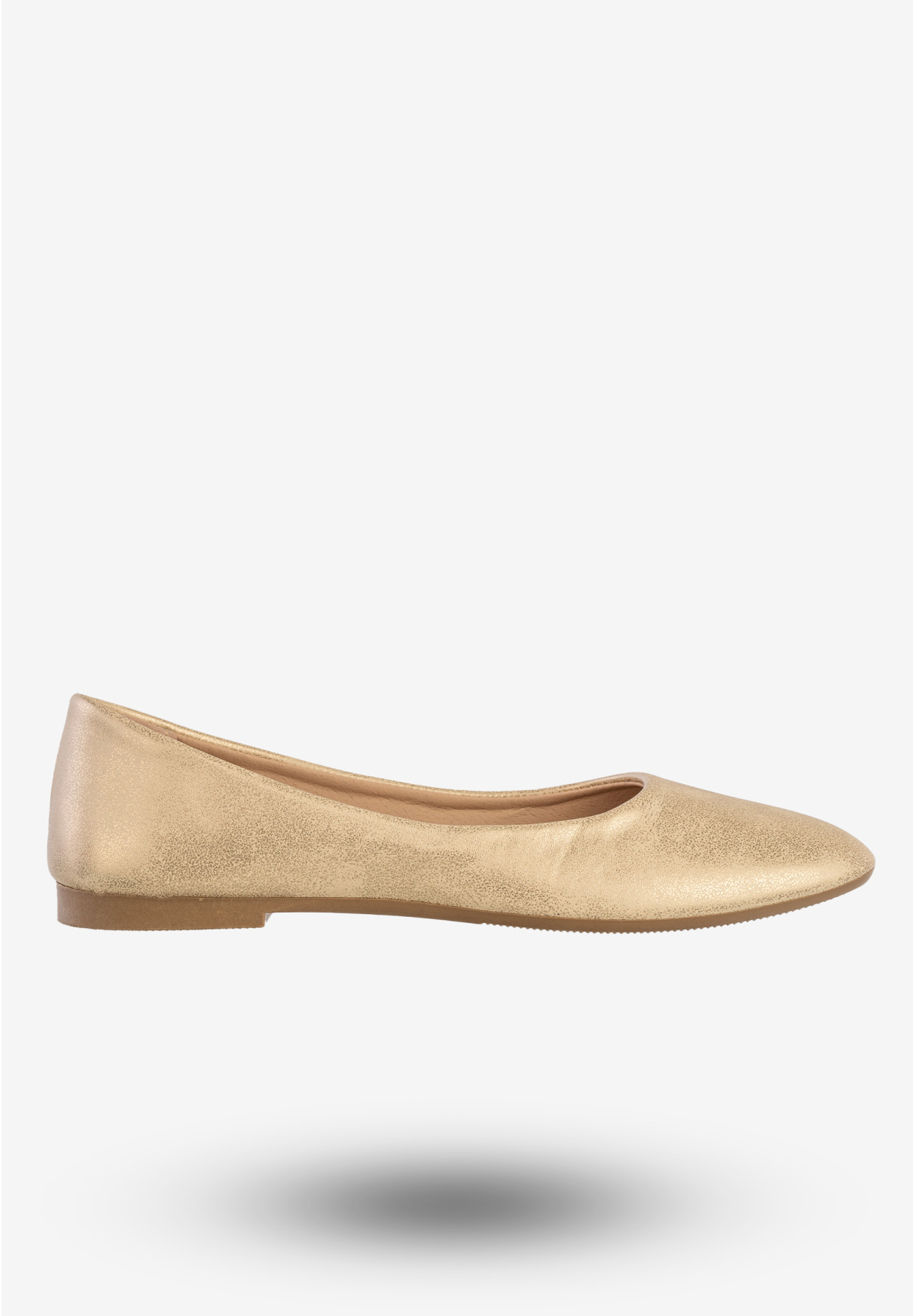 Baleriny Damskie Ekoskóra Buty Wsuwane Eleganckie Złote Jezzi 9BL02-1029